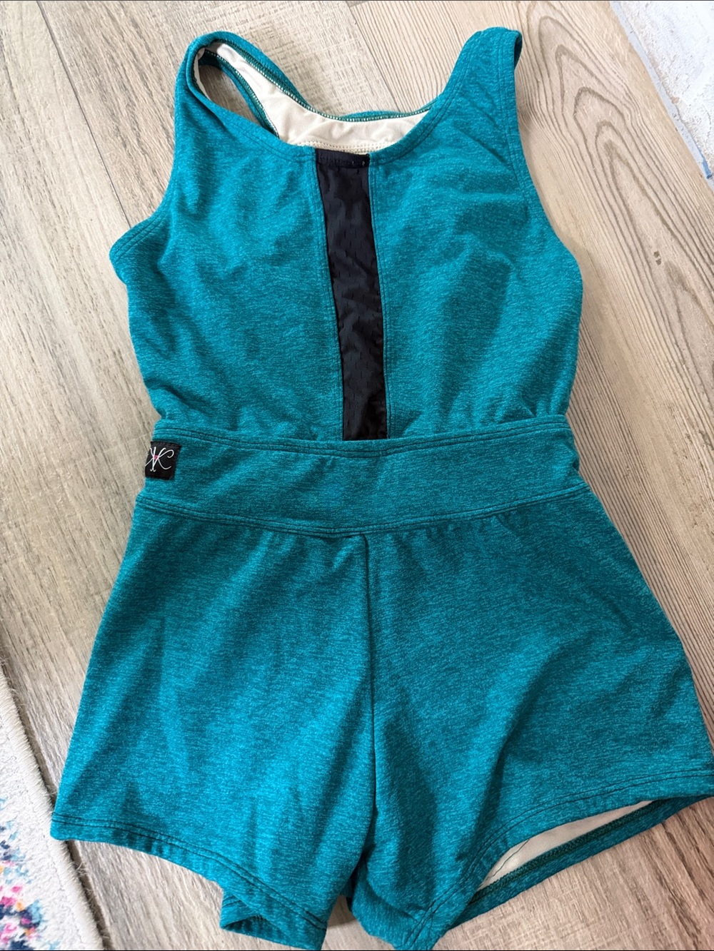 Kids Teal Athletic Romper - Teal